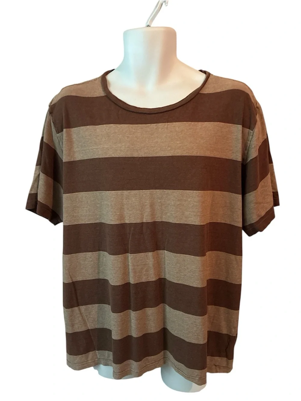 Old Navy Men Striped Short Sleeve Core Crew Everyday T Shirt Size XLarge Tall
